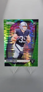 2024 Panini Prizm Brock Bowers RC Neon Green Pulsar Rookie #315 Raiders - Picture 1 of 2