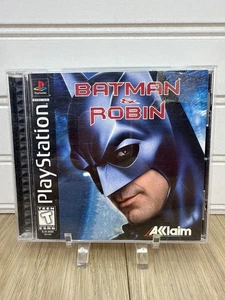 Batman & Robin PlayStation 1 PS1 Etiqueta Negra CIB con Tarjeta Reg (leer detalles) - Imagen 1 de 5