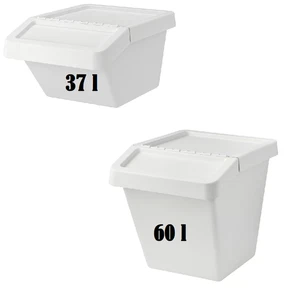 Waste Sorting Recycling Bin w/Lid 37L 60L Stackable Kitchen Rubbish Storage Box - Picture 1 of 10
