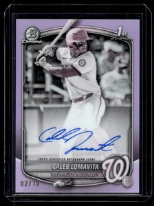 CALEB LOMAVITA 2025 BOWMAN CHROME #CPA-CLO PEARL REFRACTOR AUTO 02/10 - Picture 1 of 2
