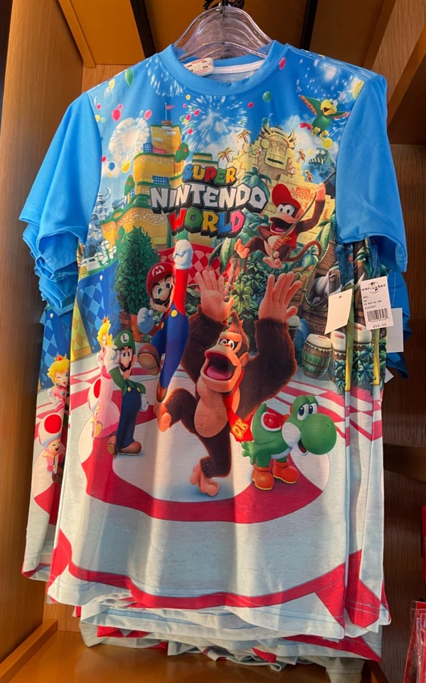 Футболка с логотипом нескольких персонажей Universal Epic Universe Super Nintendo World Mario - Изображение 1 из 1