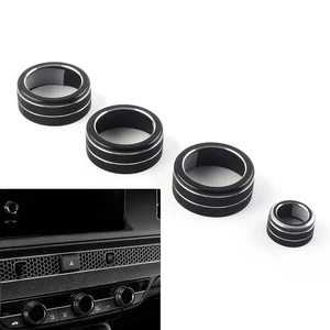Console AC Climate Control Knob Ring Cover For Honda Civic 11th 2022+ Black 4pcs - Picture 1 of 9