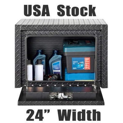US Stock24"  waterproof trailer box aluminum underbody truck tool box tool chest - Image 1 of 4