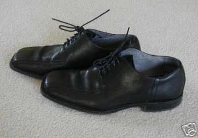 ALDO  MENS BLACK LEATHER OXFORDS SIZE 9 - Image 1 of 2