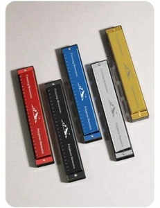 Custom Name Harmonica 24 Holes Tremolo Harmonica Key of C 28 Hole for Musicians - Picture 1 of 29
