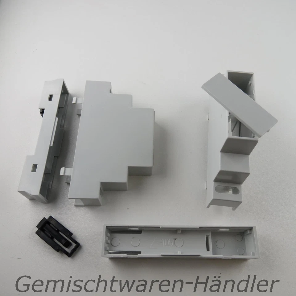 Hutschienengehäuse Gehäuse Dinschiene Hut Din Schiene 17,5mm x 90mm x 65mm ABS - Bild 1 von 1