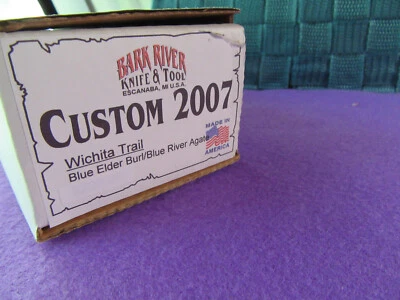 Bark River Custom 2007 Wichita Trail. Blue Elder Burl. Blue River Agate. NIB. - Image 1 of 4