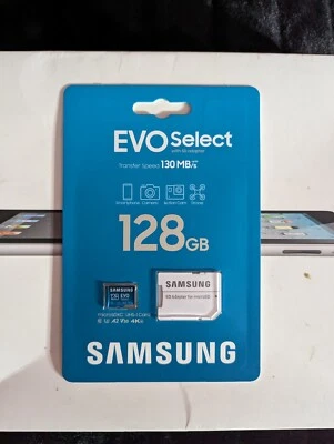 Samsung EVO Select (2021) 128GB microSDXC UHS-I Memory Card (with SD Adapter) - Image 1 of 2