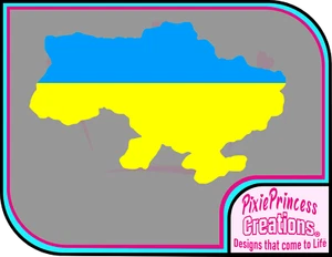 Ukraine Flag Support Sticker I Vinyl Car Wall Decor Room Window Decal Peace - Picture 1 of 4