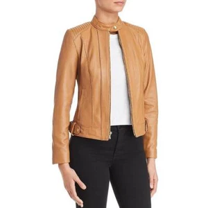 Cole Haan Damen Racer Lederjacke - Bild 1 von 1