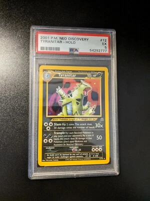 2001 Tyranitar Neo Discovery Pokémon Card PSA 5 Excellent - Image 1 of 2