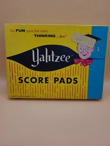 YAHTZEE Vintage 1961 Score Pads Box and Rules USED Good Condition - Picture 1 of 5