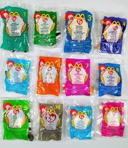 McDonald's 1999 Ty Beanie Babies #1-12 Lot New Original Packages NO DBLS - Picture 1 of 8