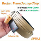 Neoprene Self Adhesive Backed Foam Sponge Strip Roll Sheet Tape Sticky Seal EPDM