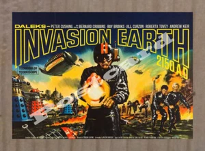 Historic Daleks' Invasion Earth 2150 A.d 1966 Movie Advertising Postcard - Bild 1 von 2