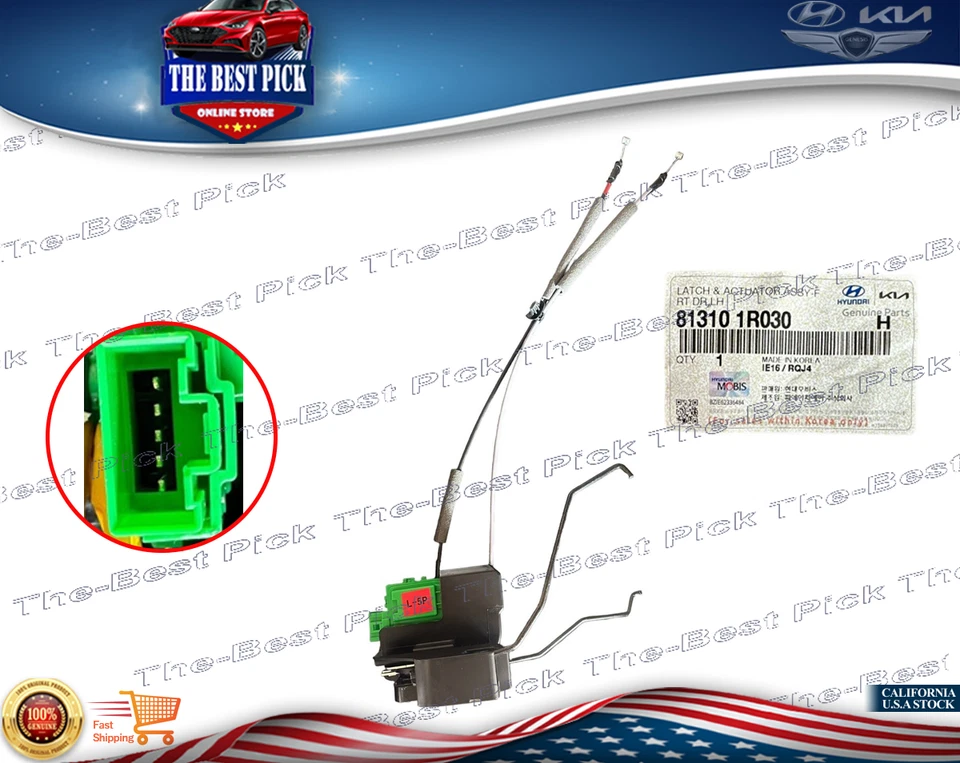⭐GENUINO⭐ Actuador Cerradura Puerta DELANTERO IZQUIERDO CONDUCTOR 12-17 Hyundai Accent 813101R030 Foto 1 de 4