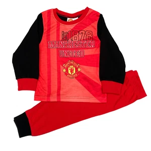 Boys Manchester United FC long pyjamas 2 - 12 yrs man utd football pjs - Picture 1 of 7