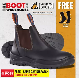Mongrel 916030 Work Boots. Non Safety, Brown Oil Kip. Elastic Sided. Brand New! - Picture 1 of 8
