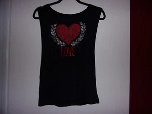 Rampage Girls / Youths Medium Short Sleeve Blouse / Hearts / Love - Picture 1 of 3