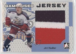 2006 ITG Heroes and Prospects Jersey Vault Sapphire 1/1 Jiri Hudler #GUJ-65 01qm