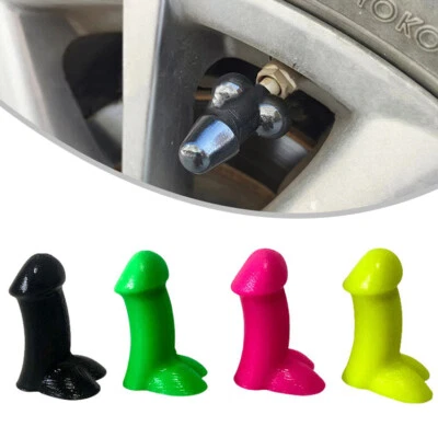 4 Pcs Tire Valve Cap Dick Penis Shape Funny Prank-Gag - Image 1 of 4