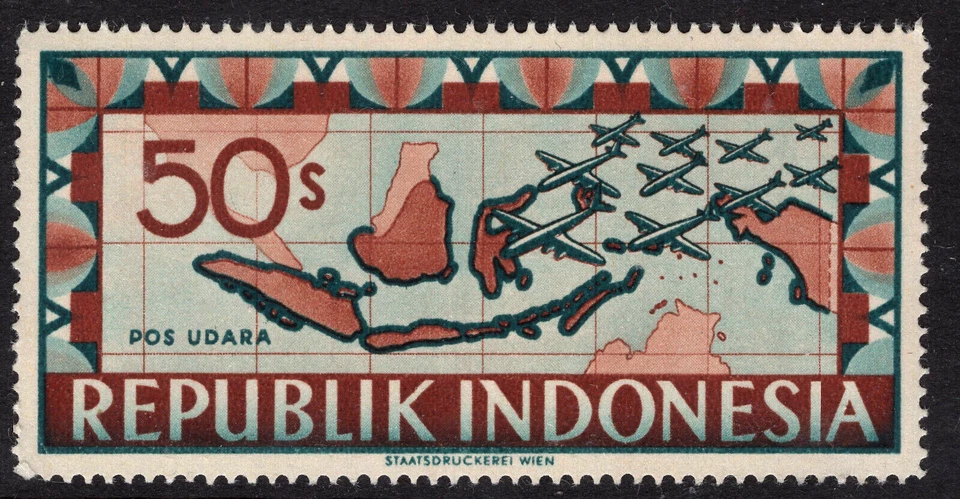 1949 Negara Republik Indonesia Repoeblik Local SAS#25 Mi#97 Airplane MNH OG - Image 1 of 1