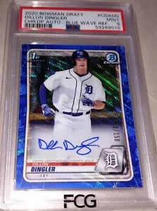 Dillon Dingler 2020 Bowman Chrome Blue Wave Auto Card #135/150 PSA 9 #CDA-DD - Bild 1 von 1