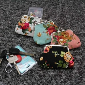 Lindo Mujeres Niñas Pequeña Cartera Cambio Monedero Cerrojo Bolso sin asas Portatarjetas Bolso de mano - Imagen 1 de 15
