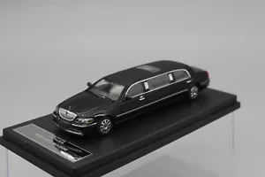 GCD 1/64 Scale Lincoln Town Car Limousine Black Diecast Car Model Toy Gift - Picture 1 of 6