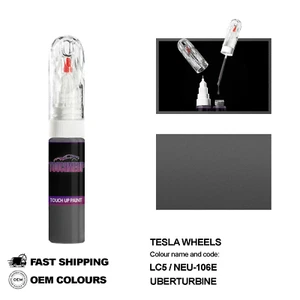 FOR TESLA PERFORMANCE WHEELS UBERTURBINE to 2021 Touch Up Paint Pen Brush Fix - Picture 1 of 8