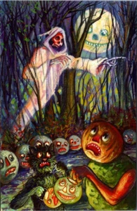 Postal Shiverbones Halloween Matthew Kirsch Out of the Thicket 32/60 - Imagen 1 de 2