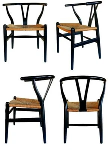 4 Chairs Original ch24 Wishbone Chair Hans Wegner for Carl Hansen 1950 - Picture 1 of 7