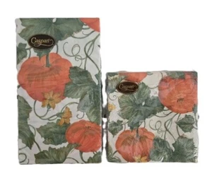 CASPARI Kürbis Servietten 2er Set verschiedene Größen Kürbisse Muster 15670C 15670G - Bild 1 von 5