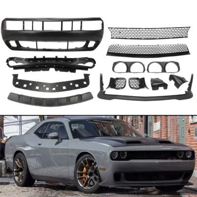 Front Bumper Cover Fascia Grille Assembly For Dodge Challenger 2008-2014 Primed Foto 1 de 4