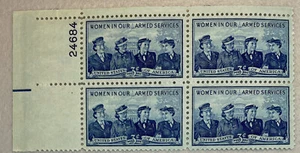 US Stamps Scott # 1013 Women in Armed Services Plate Block of 4 MNH  - Picture 1 of 1