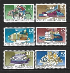 GERMANY – DDR – 1976 – MONTREAL OLYMPICS - SC #1722-25+B180-81 – SET OF 6 - MINT - Picture 1 of 2