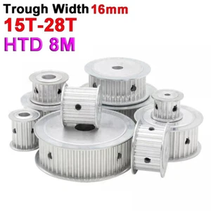 HTD 8M Zahnriemenscheibe AF-Typ 15T-28T Bohrung 8-35mm für 16mm breiten Zahnriemen - Bild 1 von 11
