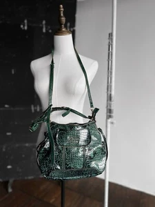 Borsa a mano Guess donna vintage anni 00 Y2K design verde tracolla logo - Foto 1 di 12