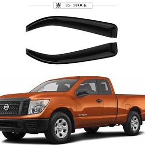 Rain Guards Window Visors Deflectors fit 2004 - 2014 Nissan Titan Extended Cab - Picture 1 of 12