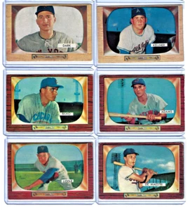 Lot of 6 1955 Bowman Baseball #2 53 88 118 146 178 -all in GOOD CONDITION! - Picture 1 of 8