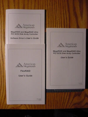 American Megatrends MegaRAID PCI SCSI Disk Array Controller & FlexRAID Guides - Image 1 of 4