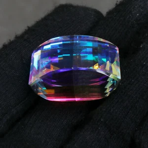 Schillernder 97,65 Kt mystischer Topas - exquisiter ausgefallener geschnittener loser Edelstein für Schmuck - Bild 1 von 6