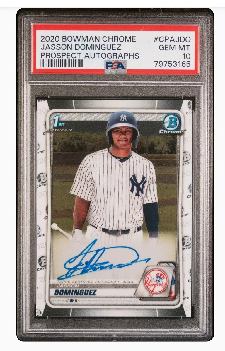 Jasson Dominguez 2020 Bowman Chrome Auto PSA 10 Gem Mint Yankees