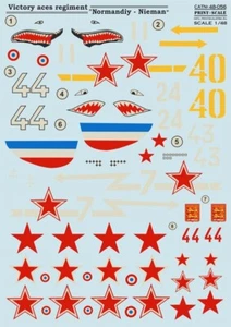 Print Scale 48-056 1/48 Decal for Normandiy-Nieman - Picture 1 of 3