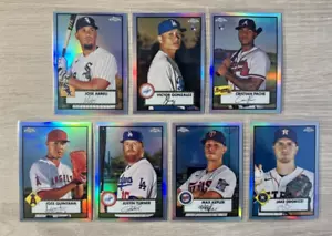 Lot 7 - 2021 Topps Chrome Platinum Anniversary REFRACTOR Starter Set NO DUPES RC - Picture 1 of 1