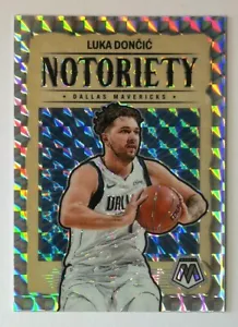 2023-24 Mosaic Notoriety Silver Prizm #8 Luka Doncic Dallas Mavericks - Imagen 1 de 3