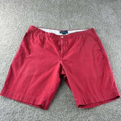 Pantalones Cortos Chinos Polo by Ralph Lauren Para Hombres Rojo Algodón Talla 42 Logo de Poni Informales Foto 1 de 4