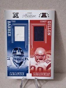2006 Prestige #LL-16 Tiki Barber/Corey Dillon League Leaders Patch /250 - Picture 1 of 2