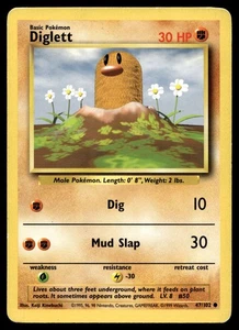 Diglett 047/102 Pokemon Base Set Unlimited Non Holo (MP) - Picture 1 of 2