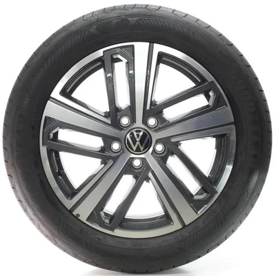 VW Caddy 5 V SB Sommerräder Colombo Schwarz Glanz Goodyear 215/55R17 2K7601025C - Bild 1 von 4